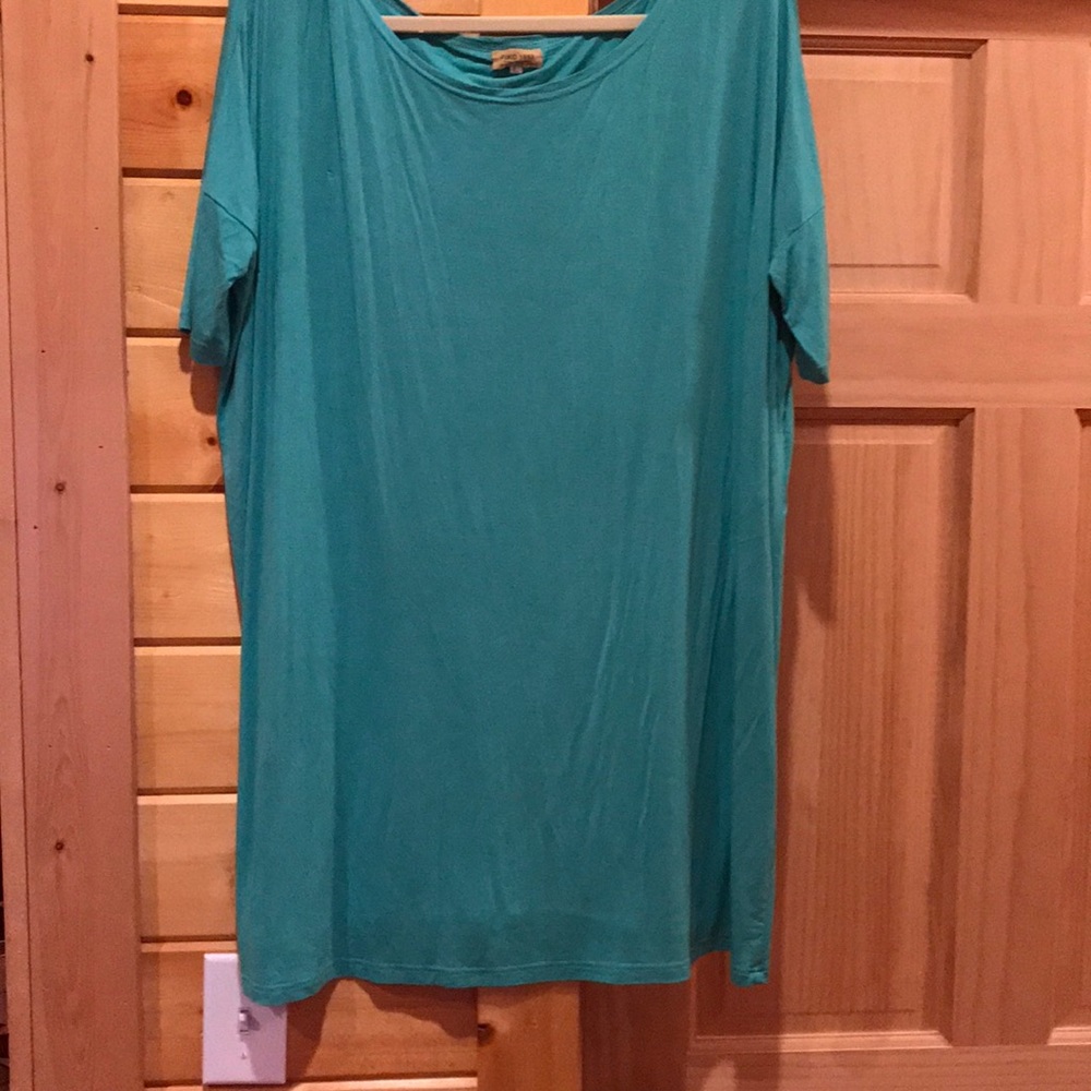 Teal Piko Dress